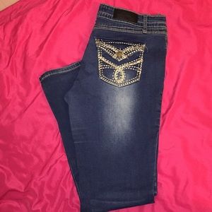 RUE 21 twenty one blk jeans dark size 11/12R